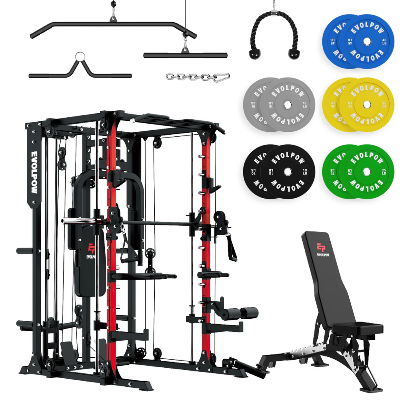 EVOLPOW M2A Brute All-In-One Smith Machine Home Gym