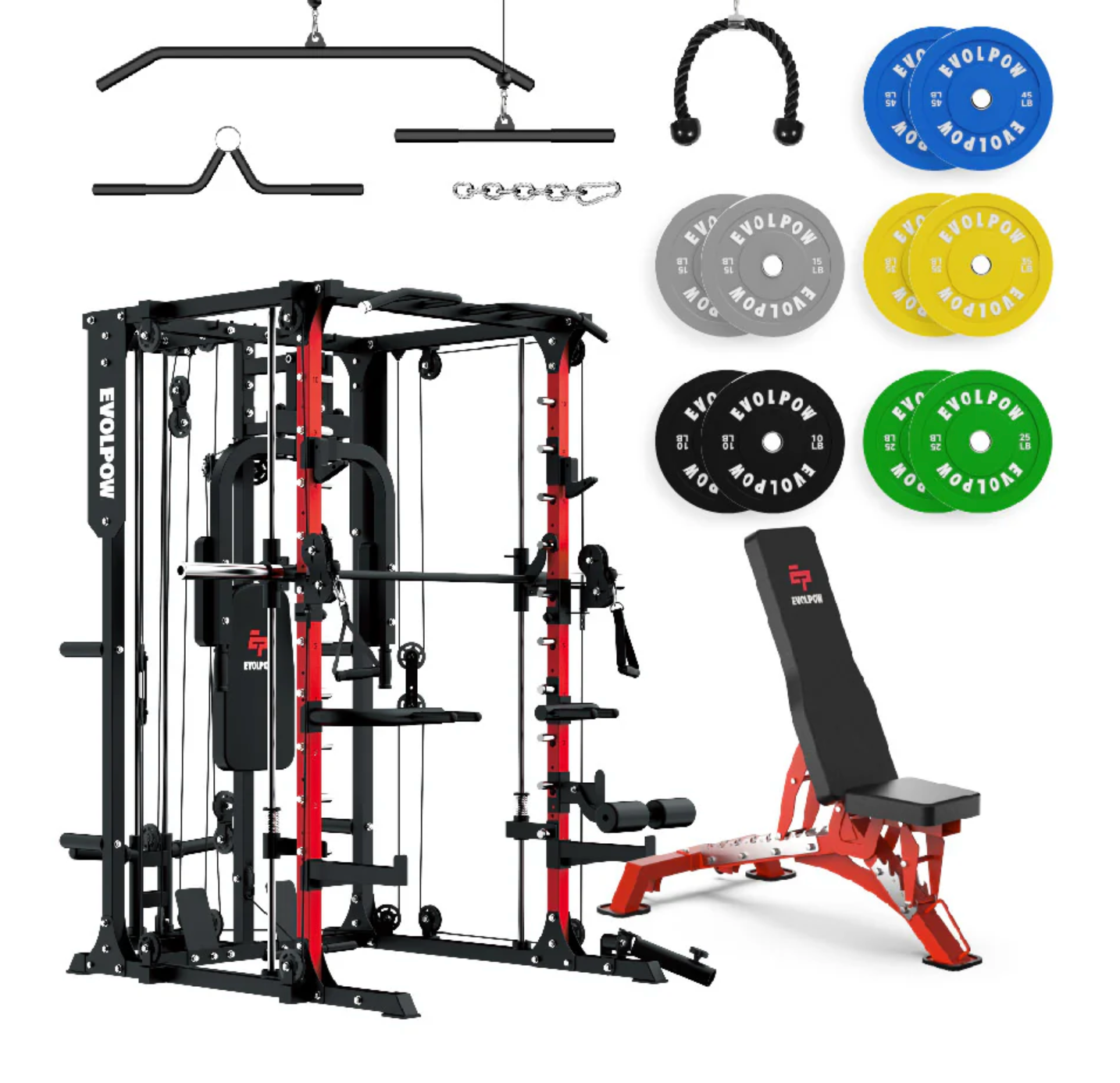 EVOLPOW M2A Brute All-In-One Smith Machine Home Gym