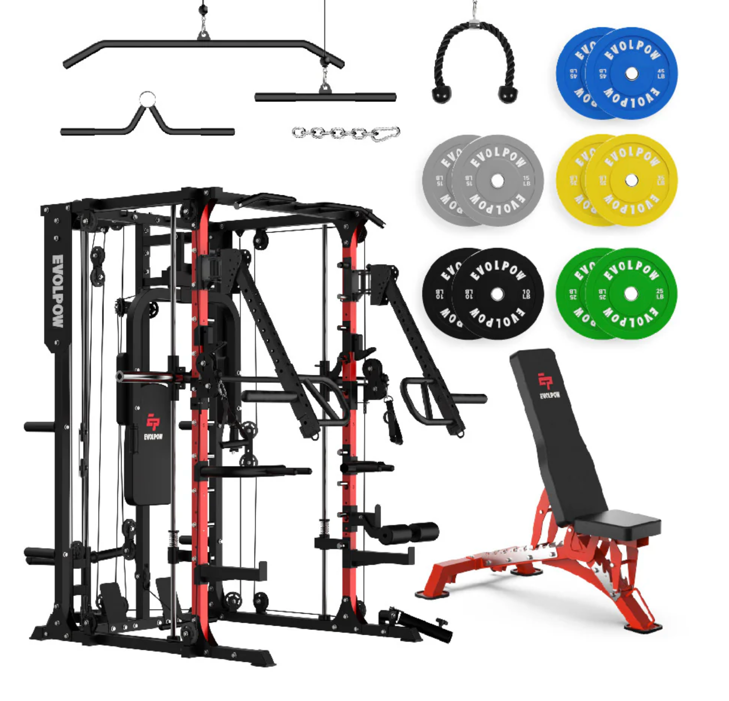 EVOLPOW M2A Brute All-In-One Smith Machine Home Gym